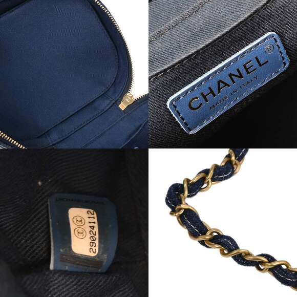 Chanel Quilted Denim Vanity Case Blue - Picture 3 of 4